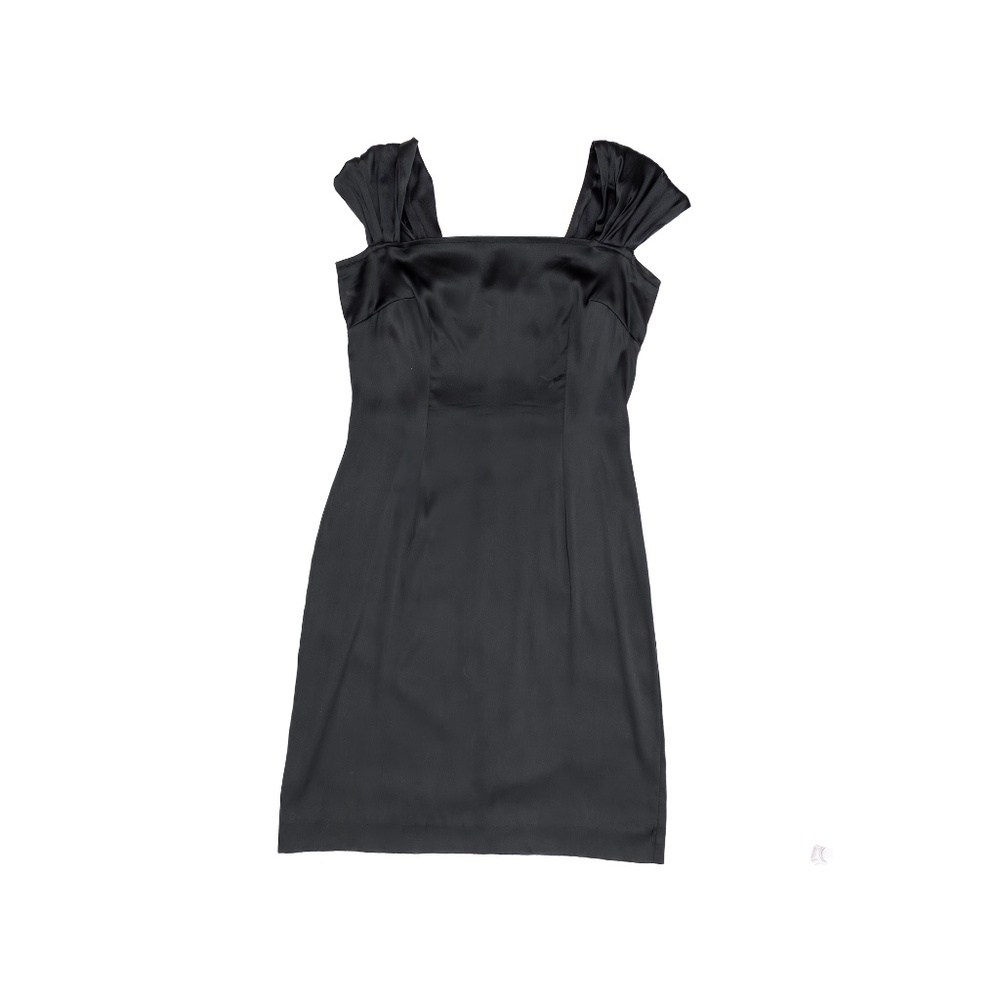 VTG Dolce & Gabbana Black Silk Blend Ruched Sleeve Cocktail Dress – IT 40 (US 4)